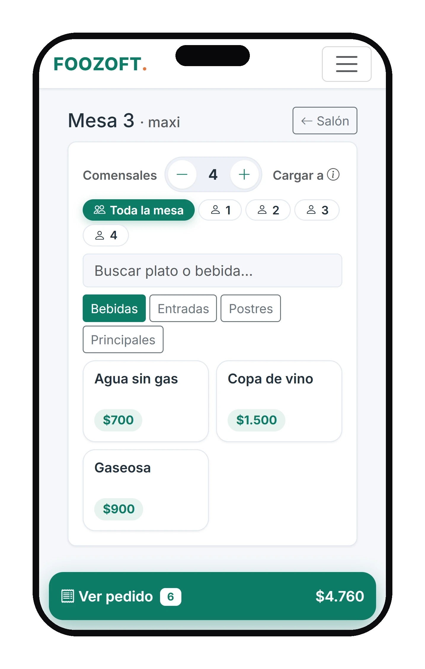 Toma el pedido en segundos