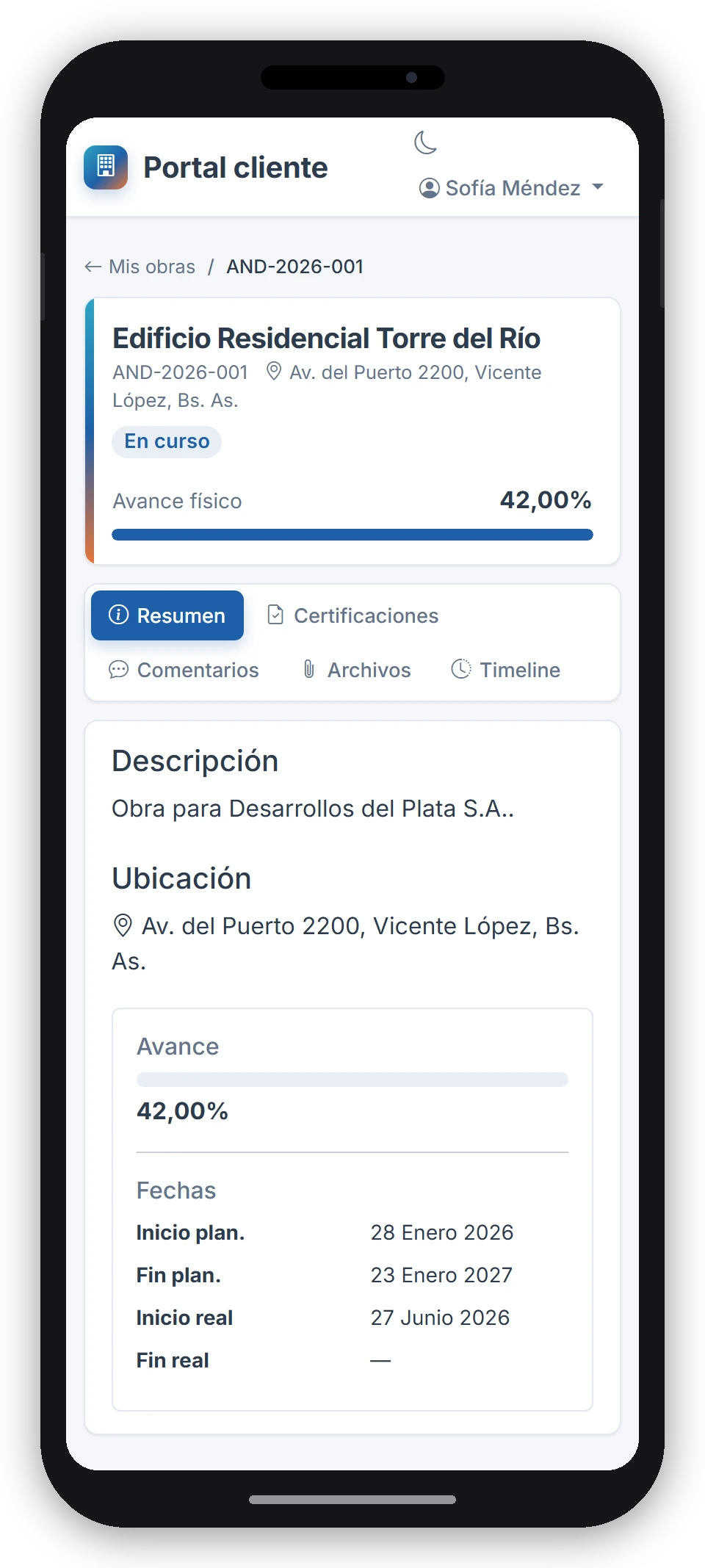 Resumen y certificaciones